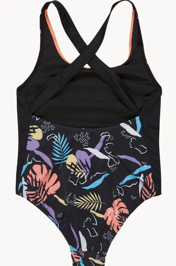 One Pieces|Roxy Girls Active One Piece Black/Multi