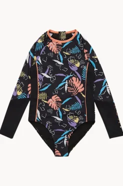 Rashies & Sunsuits|Roxy Girls Active Sunsuit Black/Multi