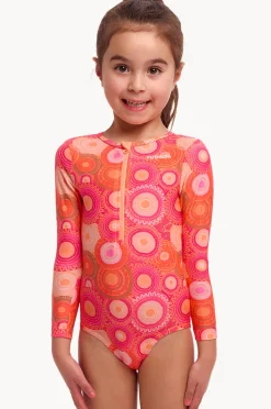 Rashies & Sunsuits|Funkita Girls Ahelhe Sunsuit Orange/pink
