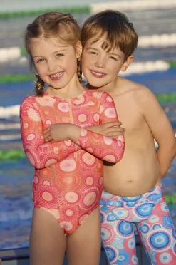 Rashies & Sunsuits|Funkita Girls Ahelhe Sunsuit Orange/pink