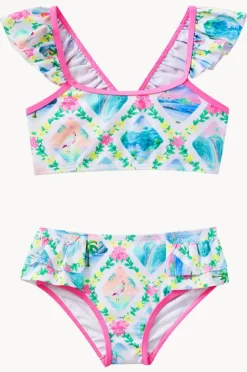 Bikini Sets|Milky Girls Aloha Crop Set Pink/Yellow