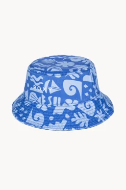 Hats|Roxy Girls Beach Check Tiny Honey Bucket Hat Cobalt