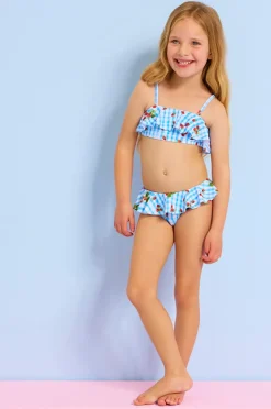 Bikini Sets|Seafolly Girls Girls Beach Picnic Crop Set Blue/White