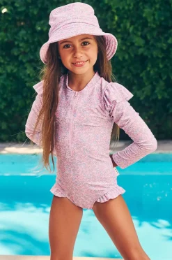 Rashies & Sunsuits|Huxbaby Girls Bluebell Floral Sunsuit Blossom