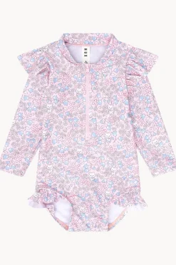 Rashies & Sunsuits|Huxbaby Girls Bluebell Floral Sunsuit Blossom
