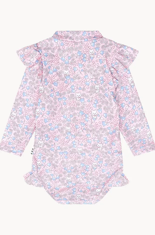 Rashies & Sunsuits|Huxbaby Girls Bluebell Floral Sunsuit Blossom