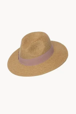 Hats|Sundaise Girls Blush Ribbon Panama Hat Natural