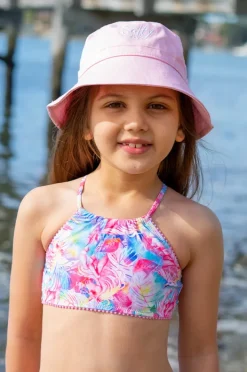 Hats|Salty Ink Girls Bucket Hat Pastel pink