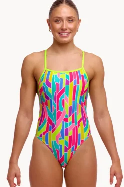 One Pieces|Funkita Girls Candy Cracks Tie Me Tight One Piece Multi