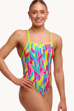One Pieces|Funkita Girls Candy Cracks Tie Me Tight One Piece Multi