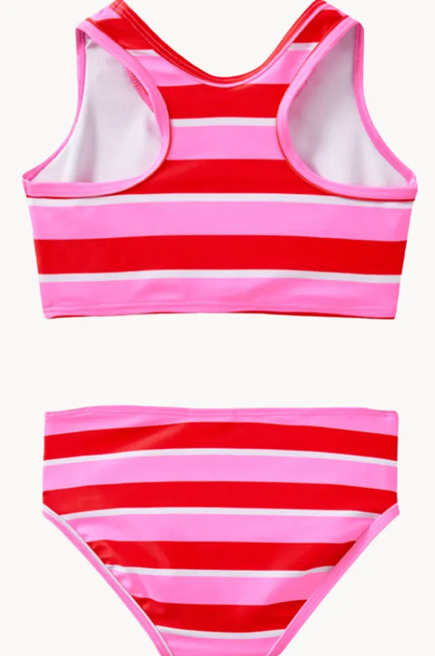 Bikini Sets|Milky Girls Candy Stripe Crop Set Red/Pink