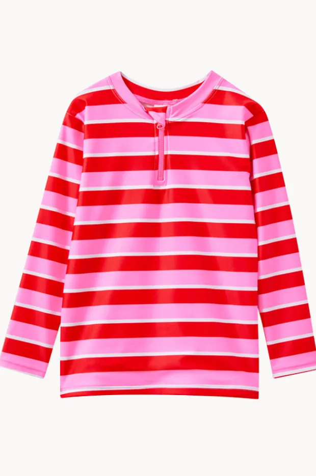 Rashies & Sunsuits|Rashies & Sunsuits|Milky Girls Candy Stripe Suntop Red/pink