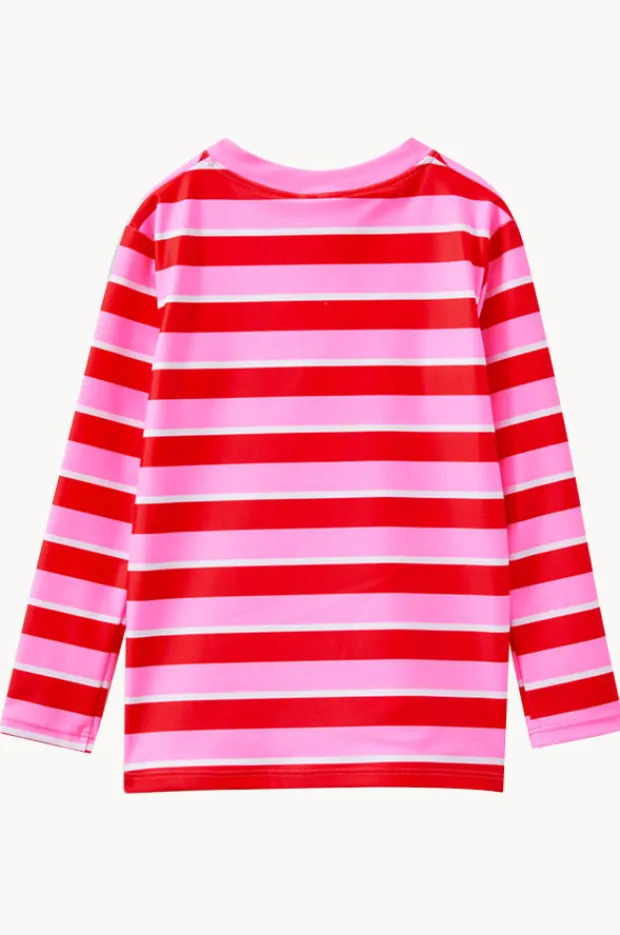 Rashies & Sunsuits|Rashies & Sunsuits|Milky Girls Candy Stripe Suntop Red/pink