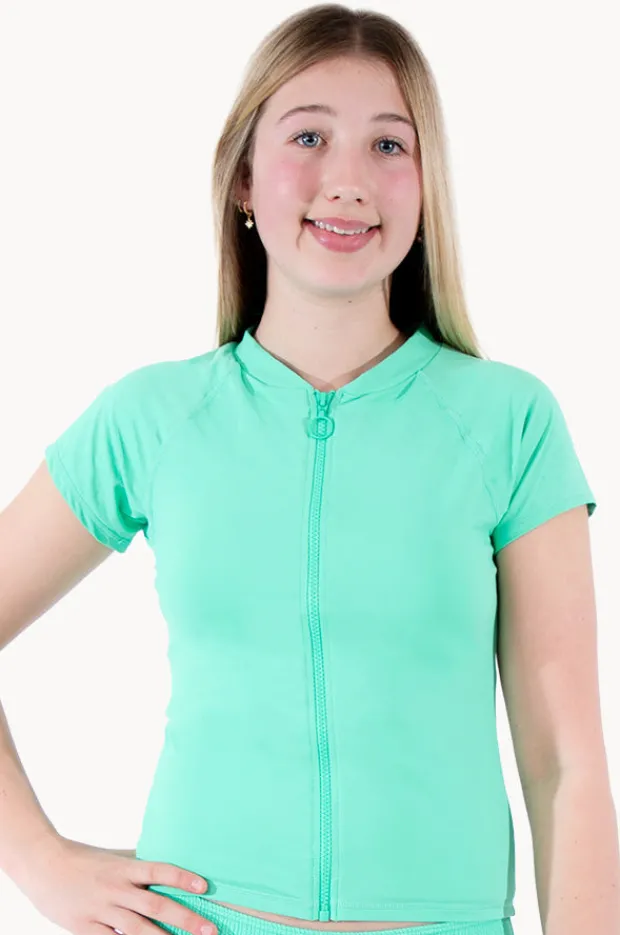 Rashies & Sunsuits|Base Swim Girls Cap Sleeve Rashie Apple