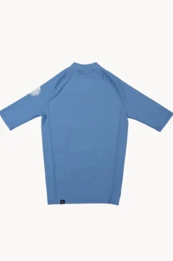 Rashies & Sunsuits|Rip Curl Girls Classic Surf Short Sleeve Suntop Bright blue
