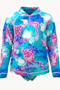 Rashies & Sunsuits|Rashies & Sunsuits|Funkita Girls Cloud Street Suntop Set Blue/Purple