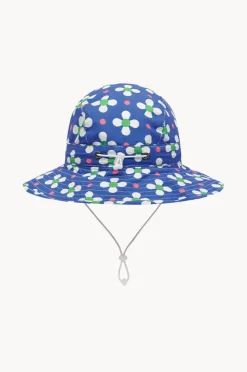 Hats|Babes In The Shade Girls Clover Sunhat Blue/white
