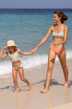 Bikini Sets|Bikini Sets|Snapper Rock Girls Coastal Shells Frill Crop Set Green