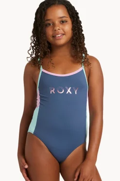 One Pieces|Roxy Girls Colorblock One Piece Indigo