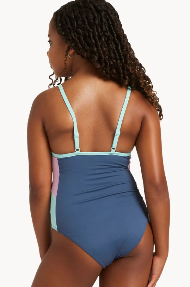 One Pieces|Roxy Girls Colorblock One Piece Indigo