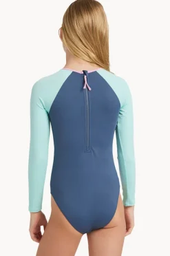 Rashies & Sunsuits|Roxy Girls Colorblock Sunsuit Indigo