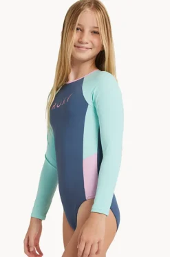 Rashies & Sunsuits|Roxy Girls Colorblock Sunsuit Indigo