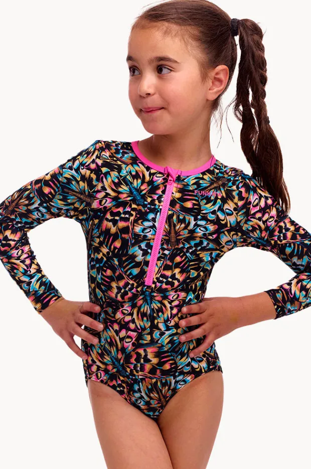 Rashies & Sunsuits|Funkita Girls Copper Cluster Sunsuit Black/multi