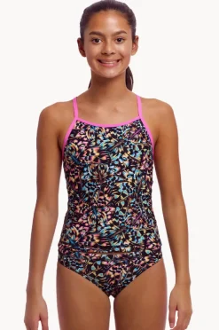 Tankini Sets|Funkita Girls Copper Cluster Tankini Set Black/multi