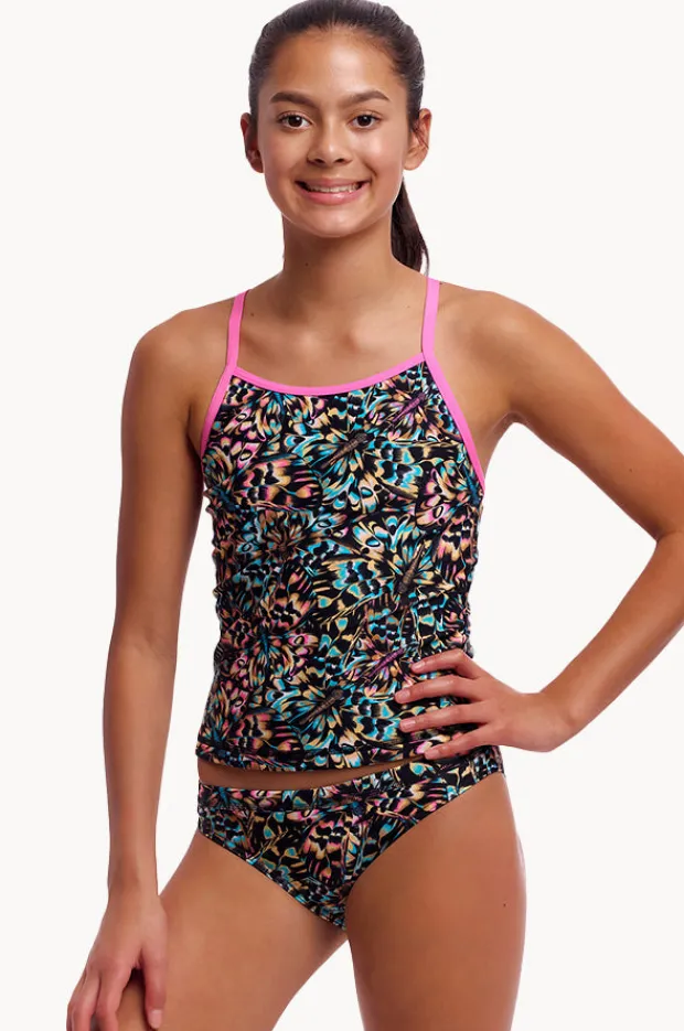 Tankini Sets|Funkita Girls Copper Cluster Tankini Set Black/multi
