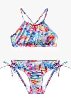 Bikini Sets|Salty Ink Girls Cosmik Crush Crop Set Multi