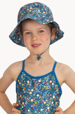 Hats|Babes In The Shade Girls Ditsy Sunhat Blue