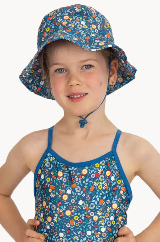 Hats|Babes In The Shade Girls Ditsy Sunhat Blue
