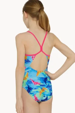 One Pieces|Zoggs Girls Dolphine Sprintback One Piece Blue/pink