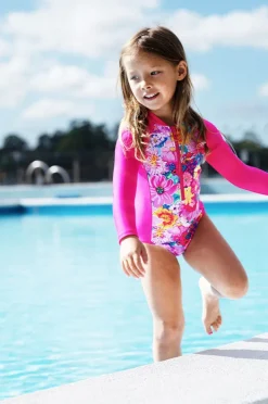 Rashies & Sunsuits|Zoggs Girls Eden Sunsuit Pink/multi