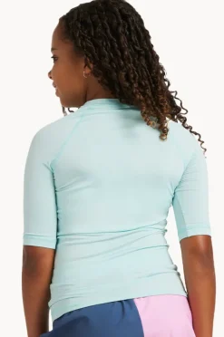 Rashies & Sunsuits|Roxy Girls Essential Short Sleeve Suntop Blue