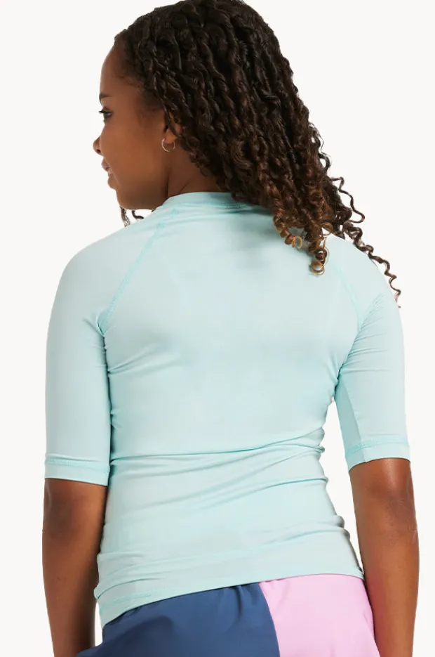 Rashies & Sunsuits|Roxy Girls Essential Short Sleeve Suntop Blue