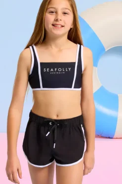 Boardshorts|Seafolly Girls Girls Essentials Boardshort Black