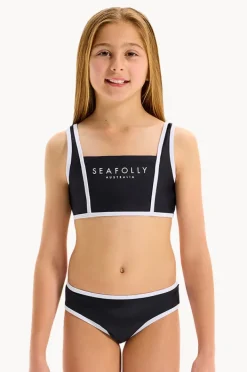 Bikini Sets|Seafolly Girls Girls Essentials Crop Set Black