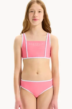 Bikini Sets|Seafolly Girls Girls Essentials Crop Set Bubblegum