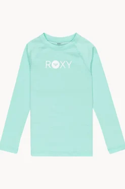 Rashies & Sunsuits|Roxy Girls Essentials Long Sleeve Suntop Beach Glass