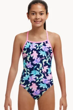 One Pieces|Funkita Girls Fast Flow Tie Me Tight One Piece Navy/multi