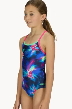 One Pieces|Zoggs Girls Flair Sprintback One Piece Blue/pink