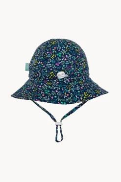 Hats|Acorn Girls Fleur Wide Brim Sunhat Navy/multi