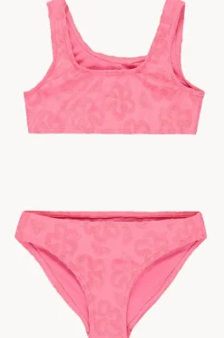 Bikini Sets|Roxy Girls Flip Flower Bralette Set Pink