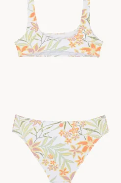 Bikini Sets|Roxy Girls Floral Horizon Bralette Set WHITE
