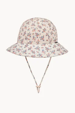 Hats|Bedhead Girls Floral Ponytail Bucket Sunhat Cream