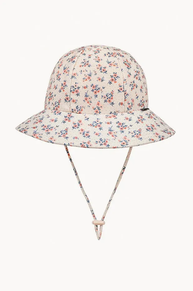 Hats|Bedhead Girls Floral Ponytail Bucket Sunhat Cream