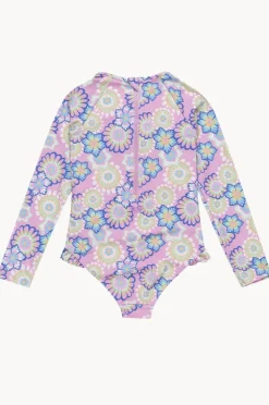 Rashies & Sunsuits|Roxy Girls Flower Party Sunsuit Lilac