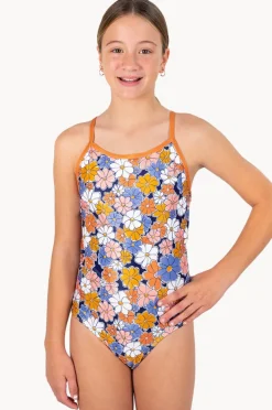 One Pieces|Babes In The Shade Girls Flower Power One Piece Purple/orange
