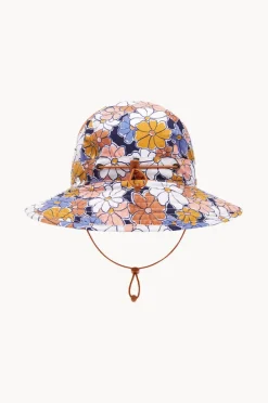 Hats|Babes In The Shade Girls Flower Power Sunhat Purple/orange